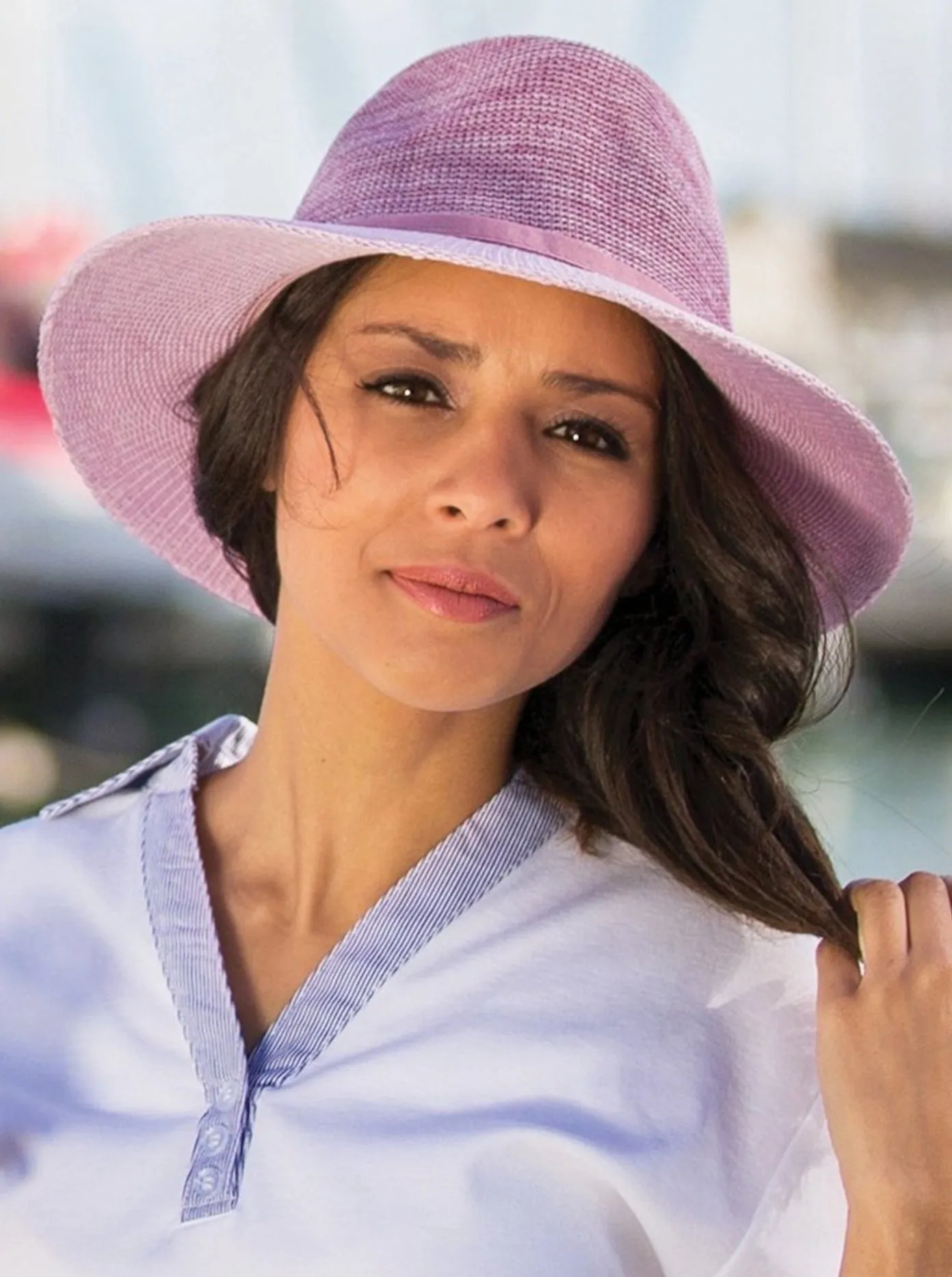 Evoke Aston Fedora - Old Rose/Pink