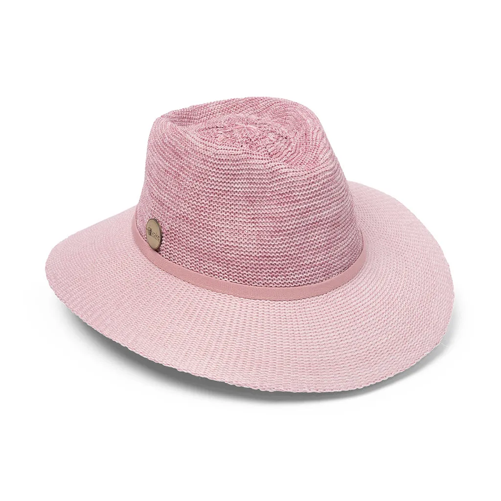 Evoke Aston Fedora - Old Rose/Pink