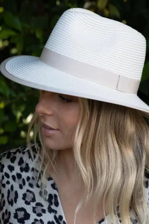 Evoke Eumundi Unisex Fedora - Ivory/Beige