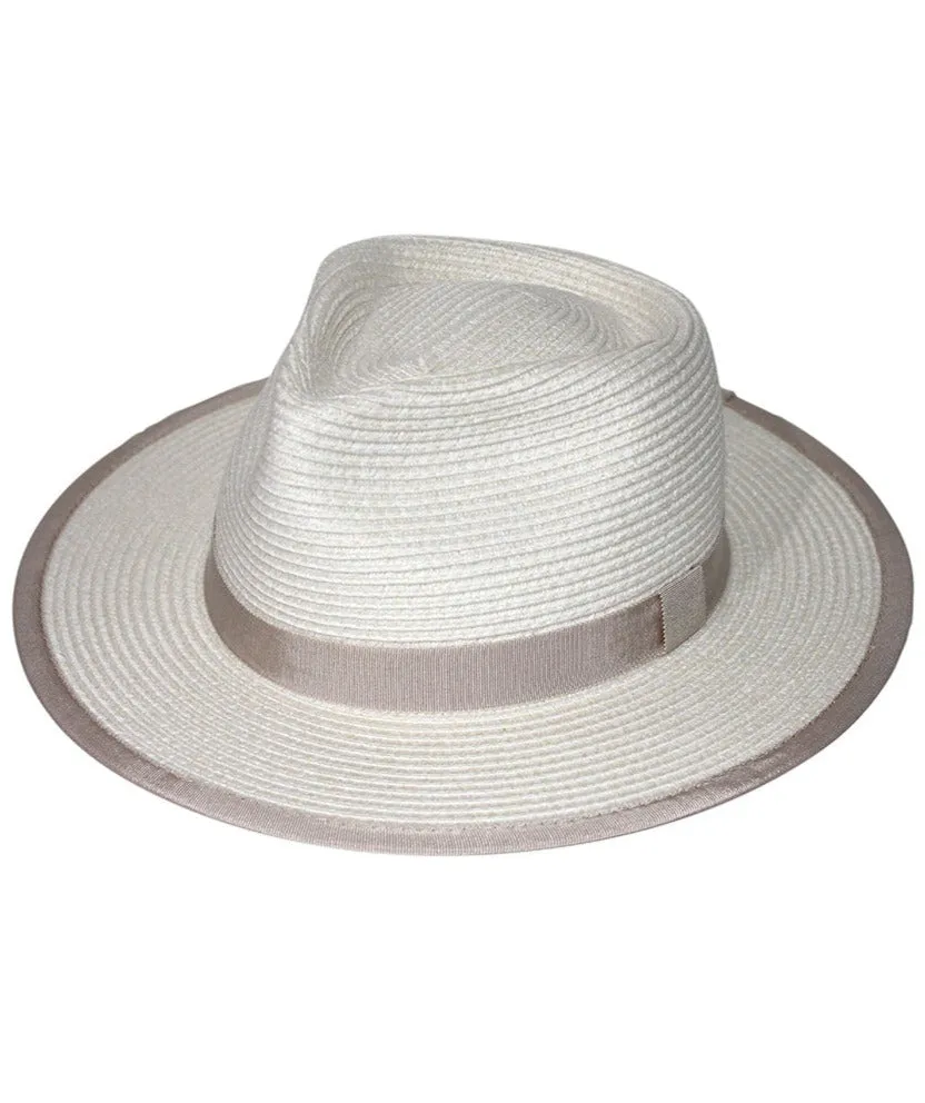 Evoke Eumundi Unisex Fedora - Ivory/Beige