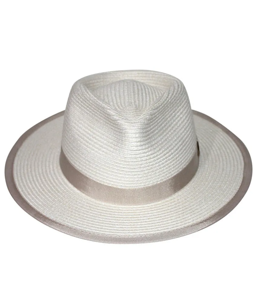 Evoke Eumundi Unisex Fedora - Ivory/Beige