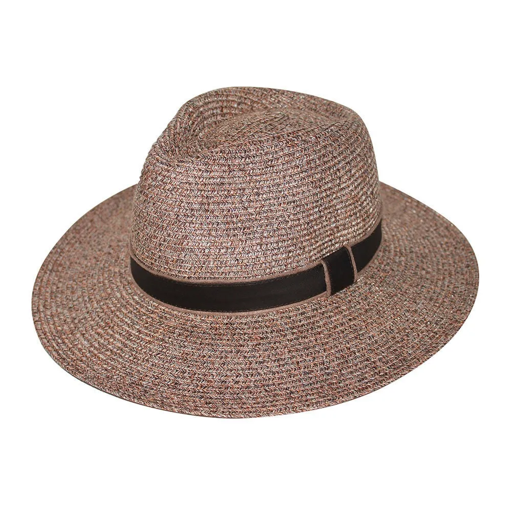 Evoke Mario Unisex Fedora - Mixed Brown