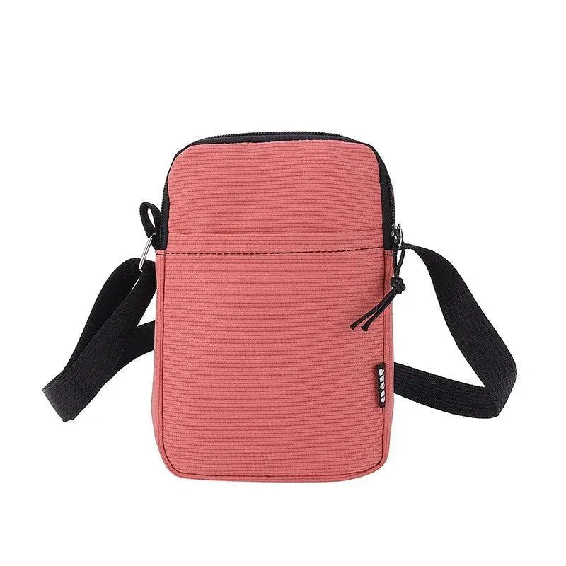 Fashion Mobile Phone Bag, Stylish Crossbody, Oxford Cloth, Adjustable Strap, Multiple Compartments, Headphone Hole, Durable and Chic