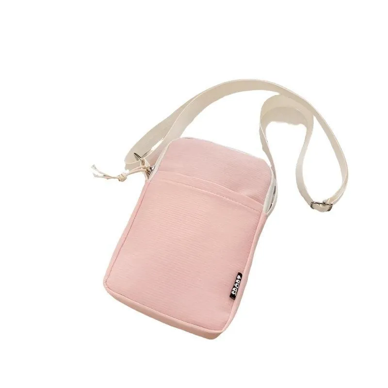 Fashion Mobile Phone Bag, Stylish Crossbody, Oxford Cloth, Adjustable Strap, Multiple Compartments, Headphone Hole, Durable and Chic