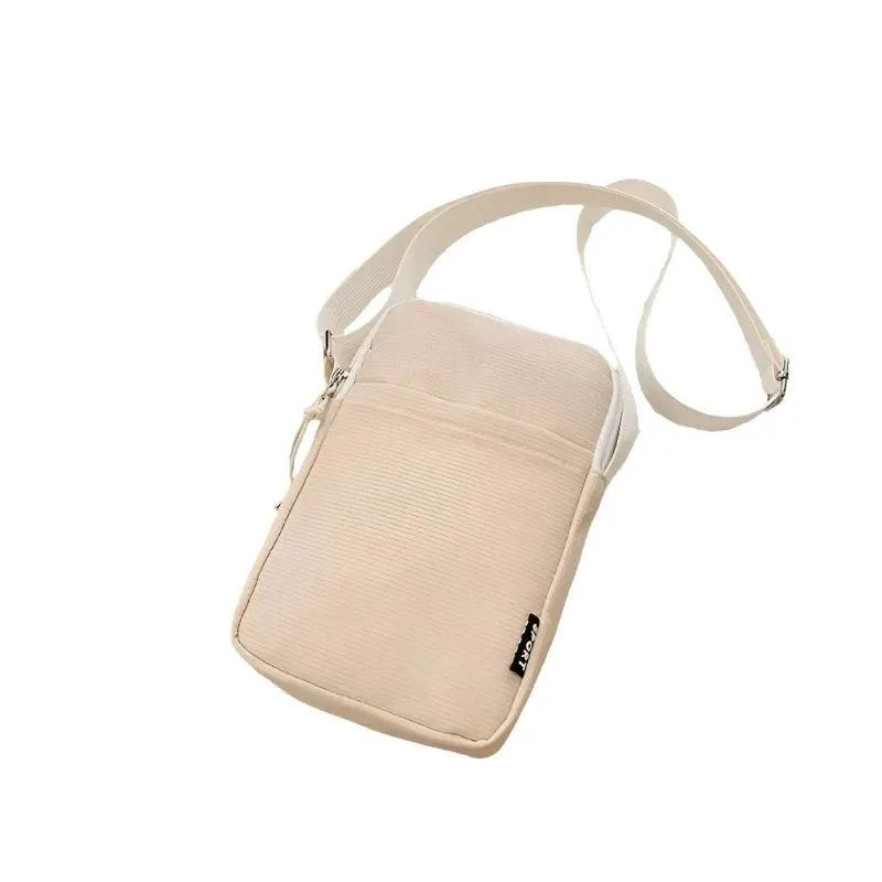 Fashion Mobile Phone Bag, Stylish Crossbody, Oxford Cloth, Adjustable Strap, Multiple Compartments, Headphone Hole, Durable and Chic
