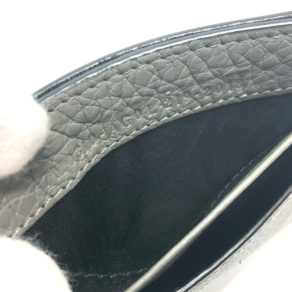 FENDI Card Case 7M0310 leather gray FF Baguette mens Used