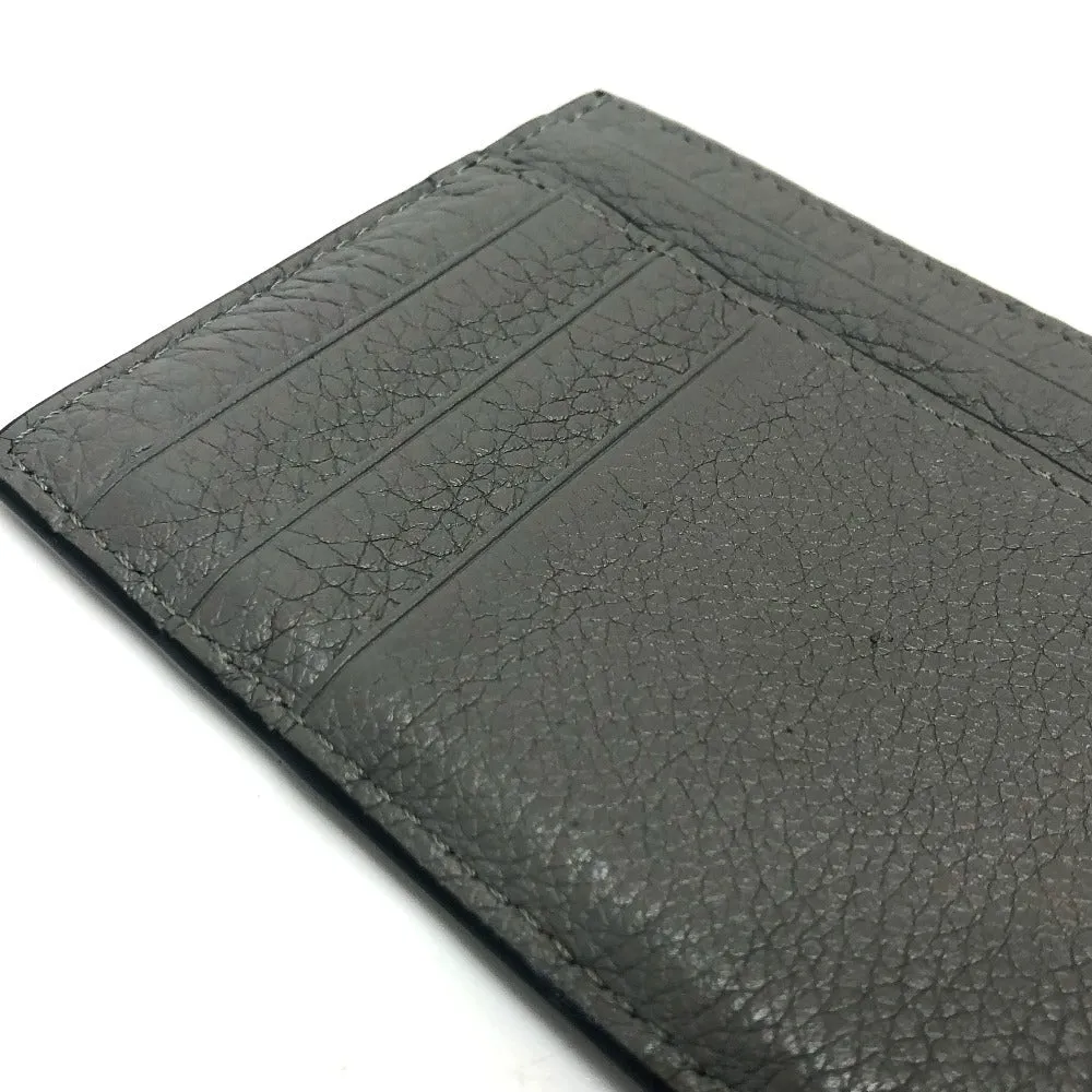 FENDI Card Case 7M0310 leather gray FF Baguette mens Used