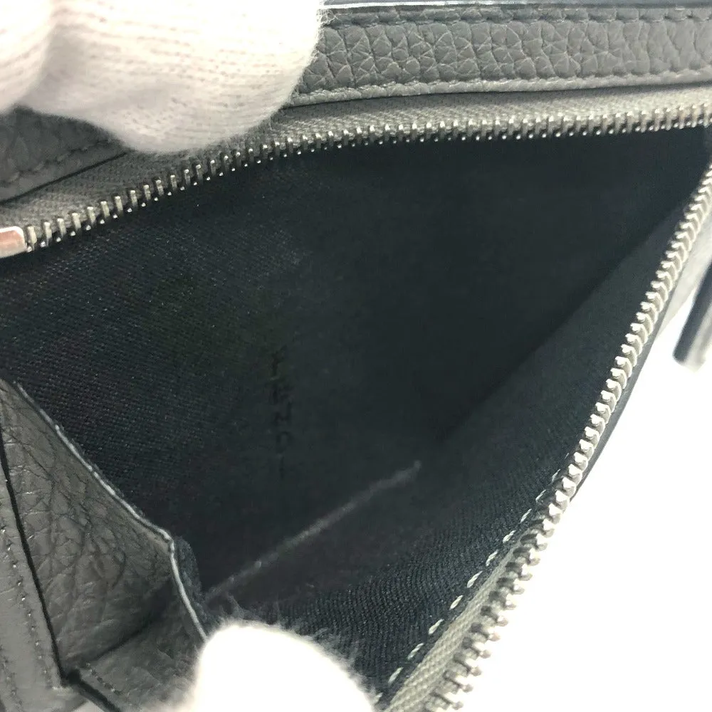 FENDI Card Case 7M0310 leather gray FF Baguette mens Used