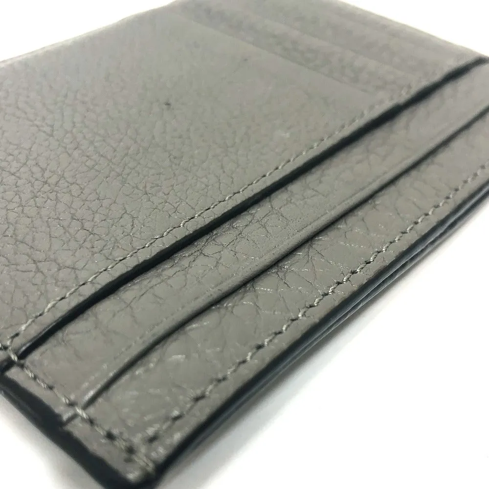 FENDI Card Case 7M0310 leather gray FF Baguette mens Used