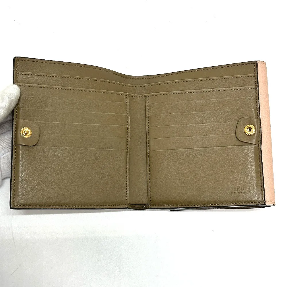 FENDI Folded wallet 8M0438 leather pink Peekaboo Women Used