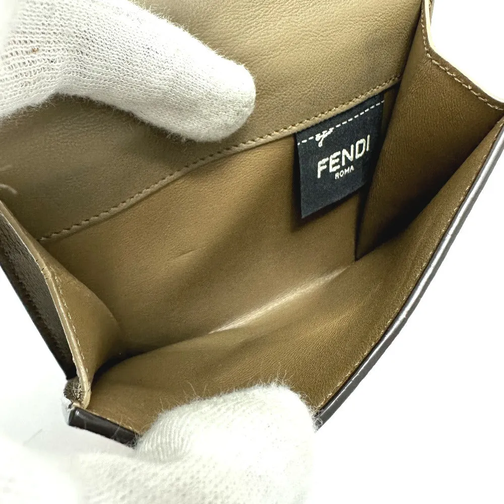 FENDI Folded wallet 8M0438 leather pink Peekaboo Women Used