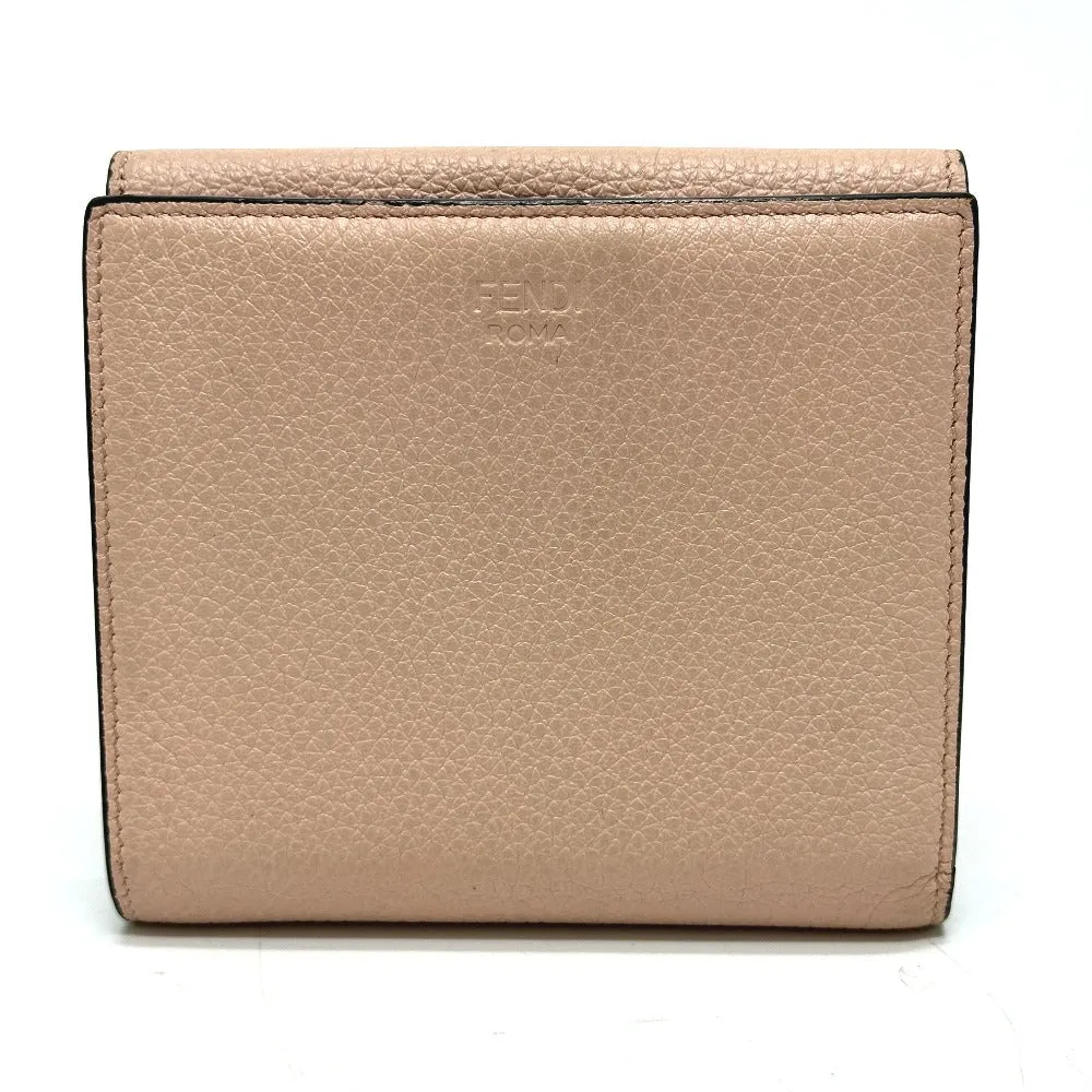 FENDI Folded wallet 8M0438 leather pink Peekaboo Women Used