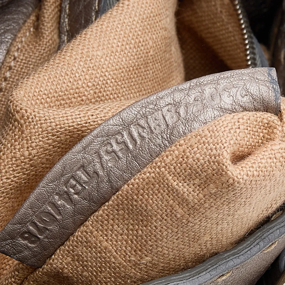 Fendi Grey Selleria Villa Borghese Tote