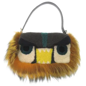FENDI Handbag 8BR600 Fox, Mouton yellow
