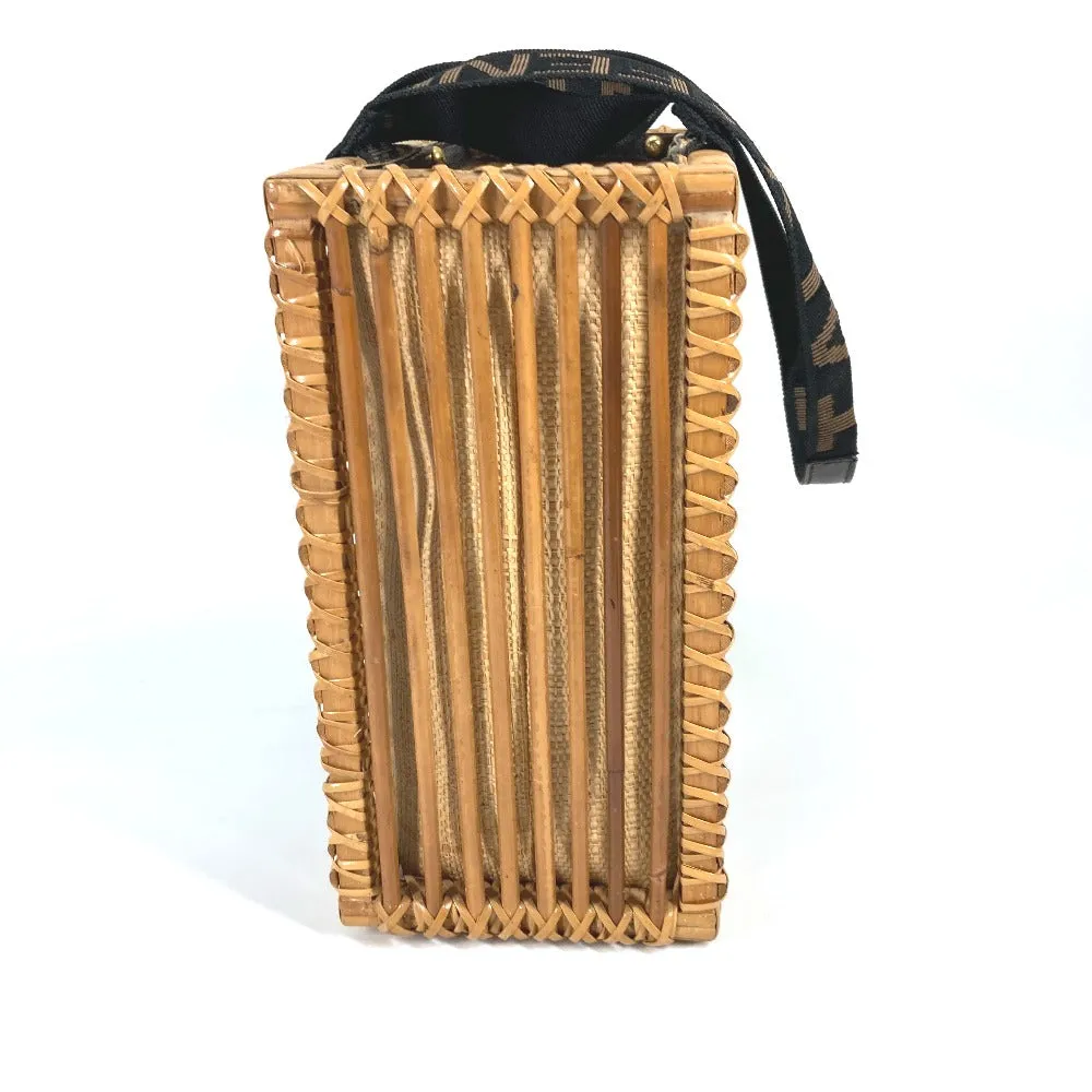 FENDI Handbag Rattan Brown straw basket bag basket basket Women Used