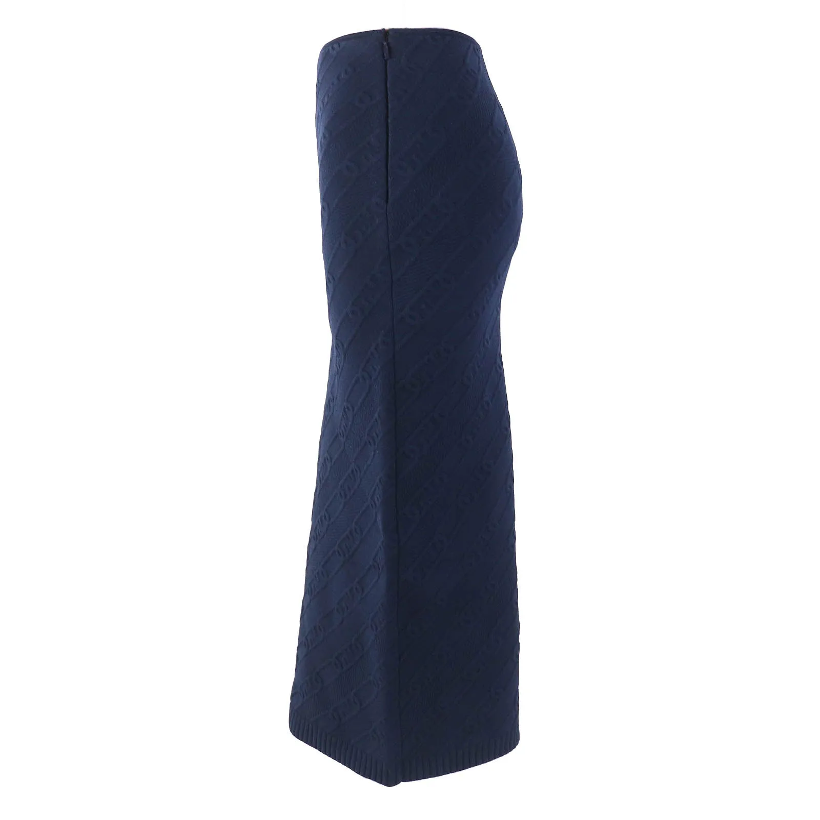 FENDI Long skirt FZQ677 Rayon Navy 40