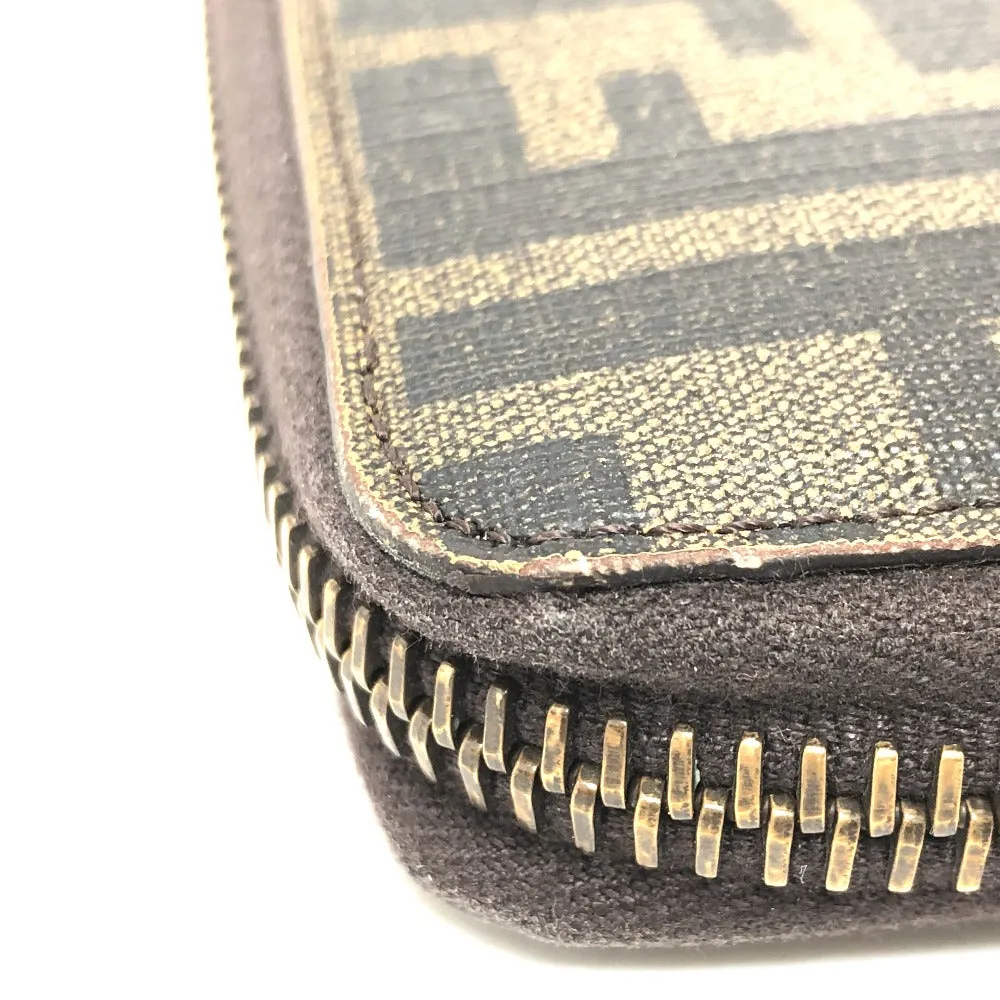 FENDI Long Wallet Purse 7M0174 PVC / Leather Brown Zucca mens Used