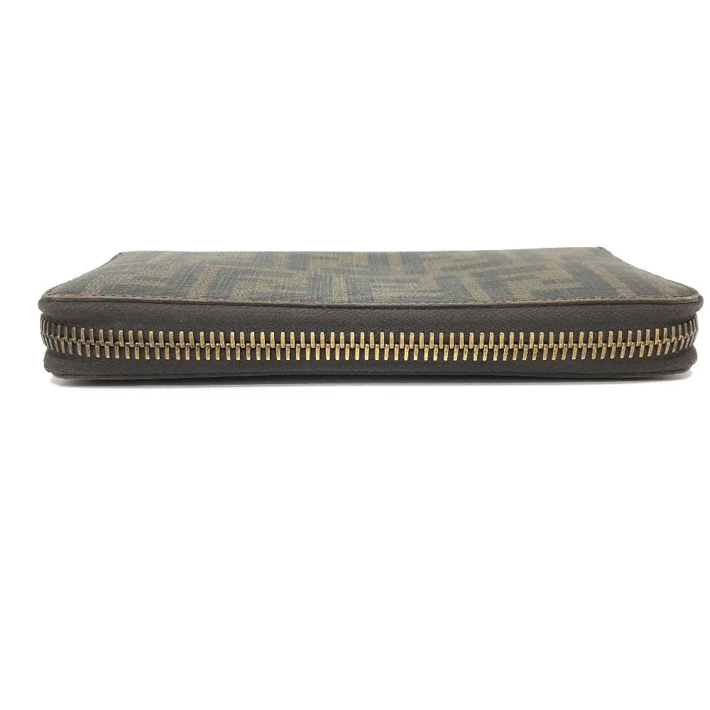 FENDI Long Wallet Purse 7M0174 PVC / Leather Brown Zucca mens Used