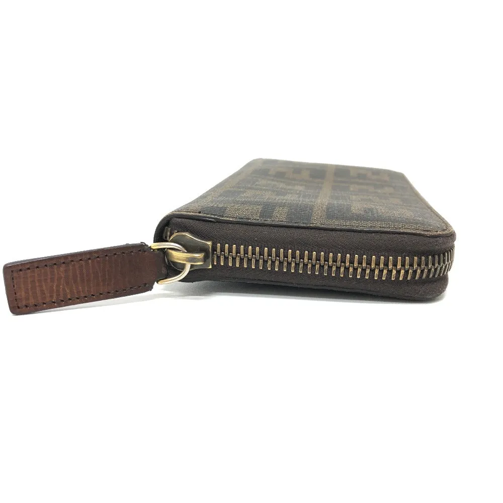 FENDI Long Wallet Purse 7M0174 PVC / Leather Brown Zucca mens Used