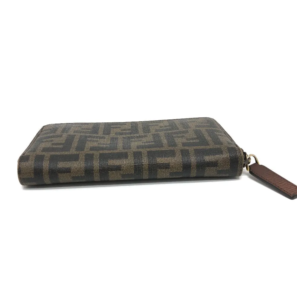 FENDI Long Wallet Purse 7M0174 PVC / Leather Brown Zucca mens Used