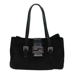 Fendi Mamma Baguette  Suede Shoulder Bag ()
