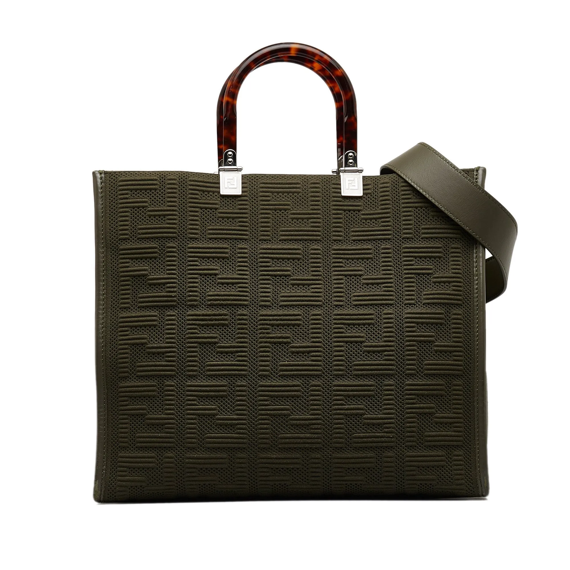 FENDI Medium Zucca Sunshine Shopper Tote Satchel
