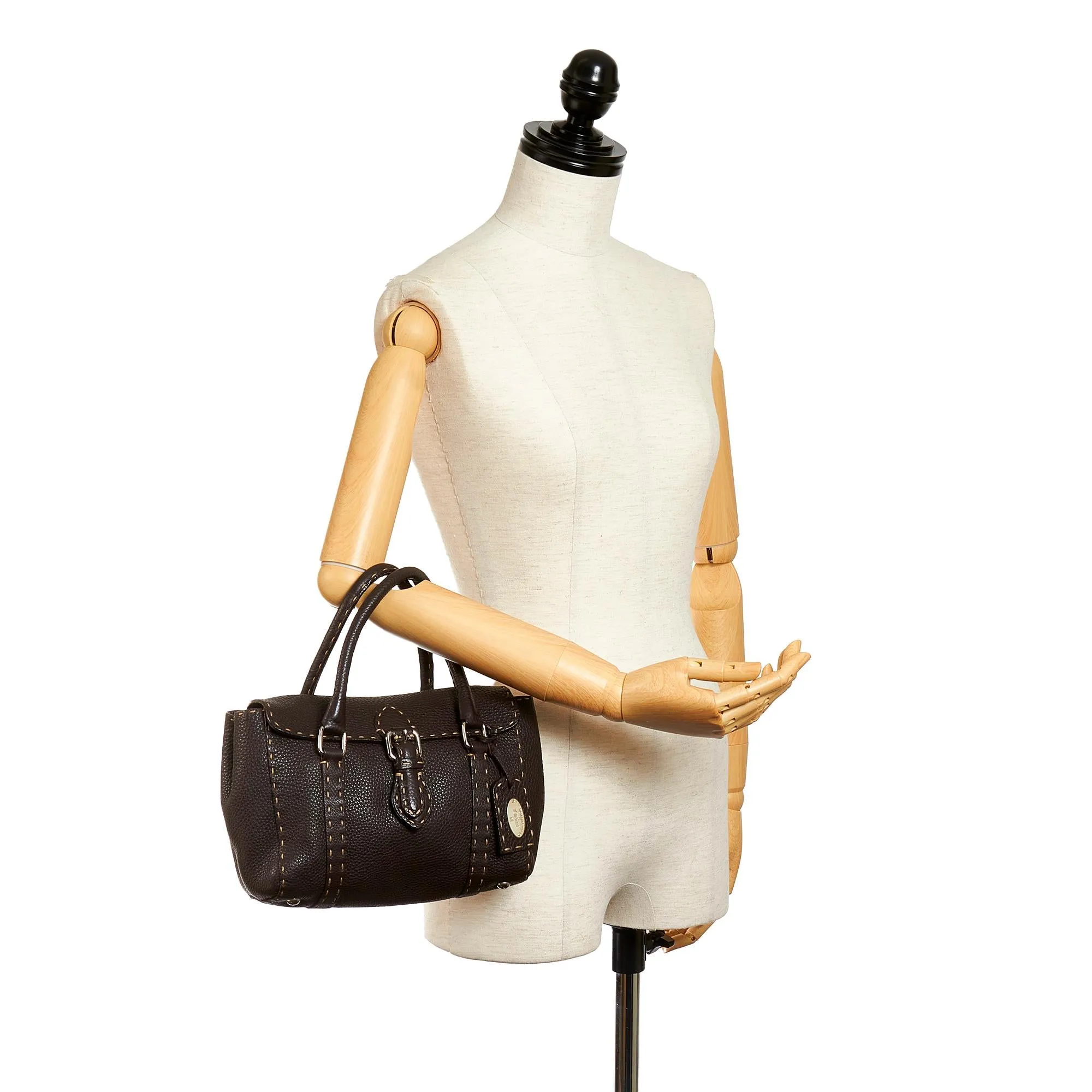 Fendi Selleria Linda Leather Handbag (SHG-27466)