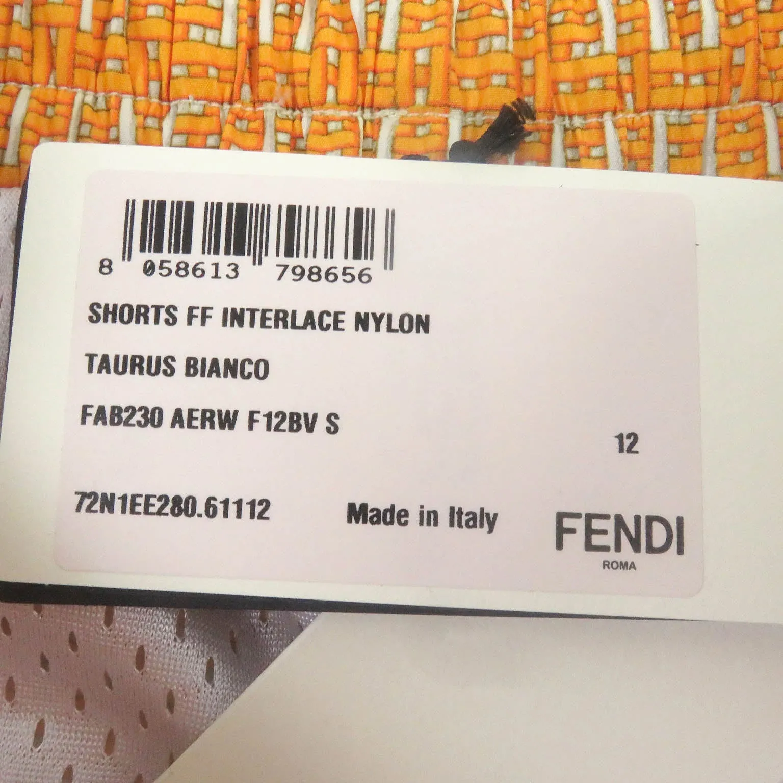 FENDI Shorts FAB230 polyester Orange S