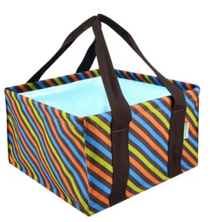Fishing Bucket Folding Bucket Collapsible Wash Kit Collapsible Sink Striped,16 L