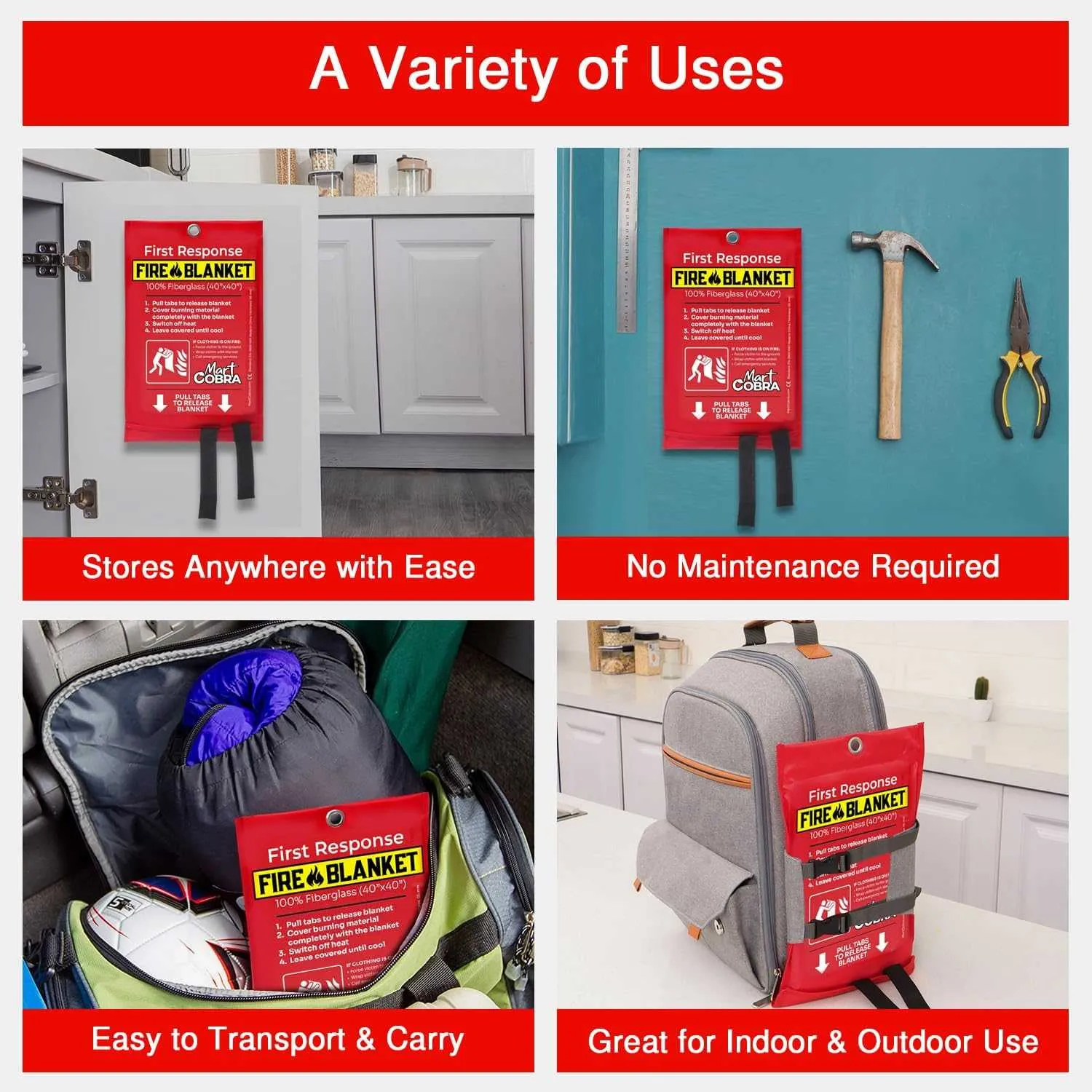 Flame Retardant  Fire Blanket