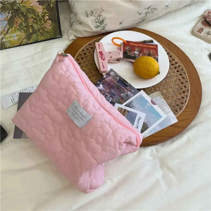Flower Puffy Makeup Pouch