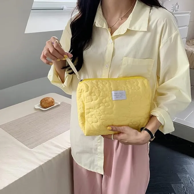 Flower Puffy Makeup Pouch