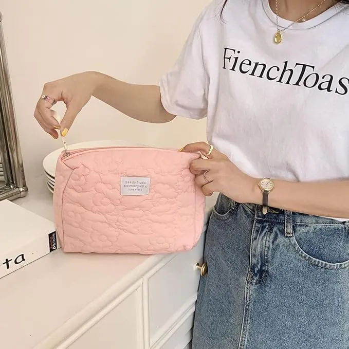 Flower Puffy Makeup Pouch