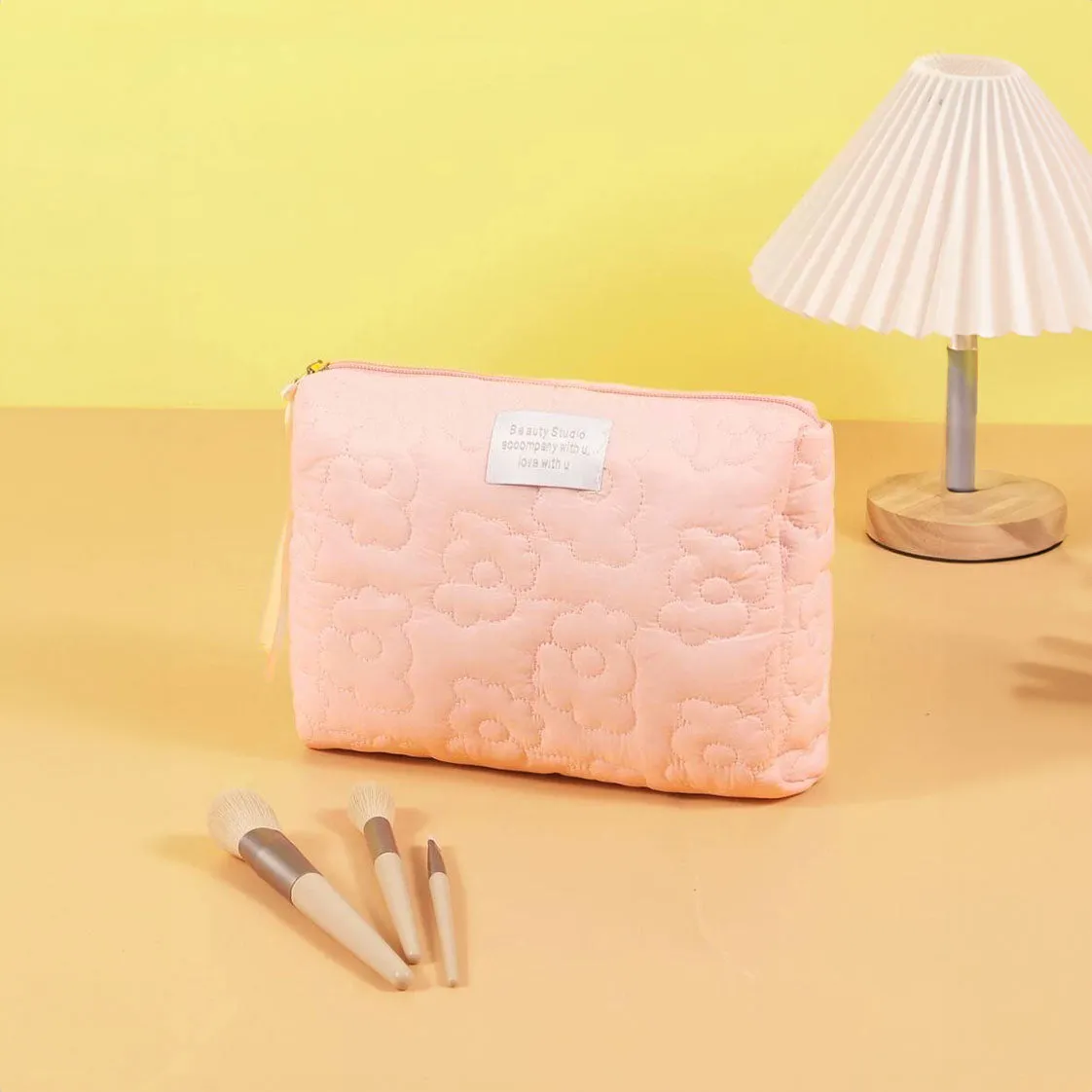 Flower Puffy Makeup Pouch