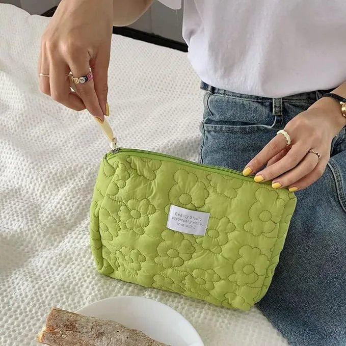 Flower Puffy Makeup Pouch