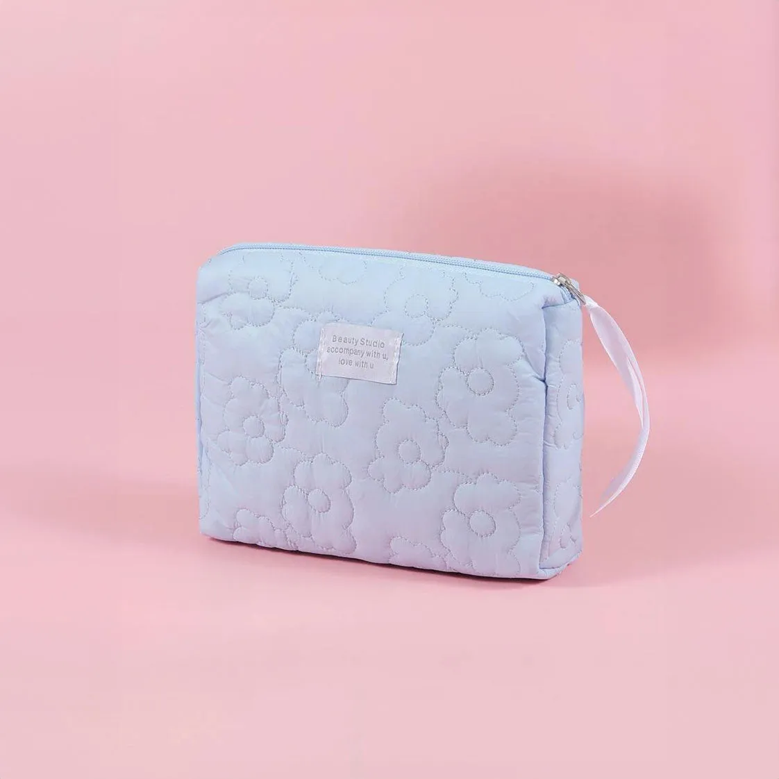 Flower Puffy Makeup Pouch