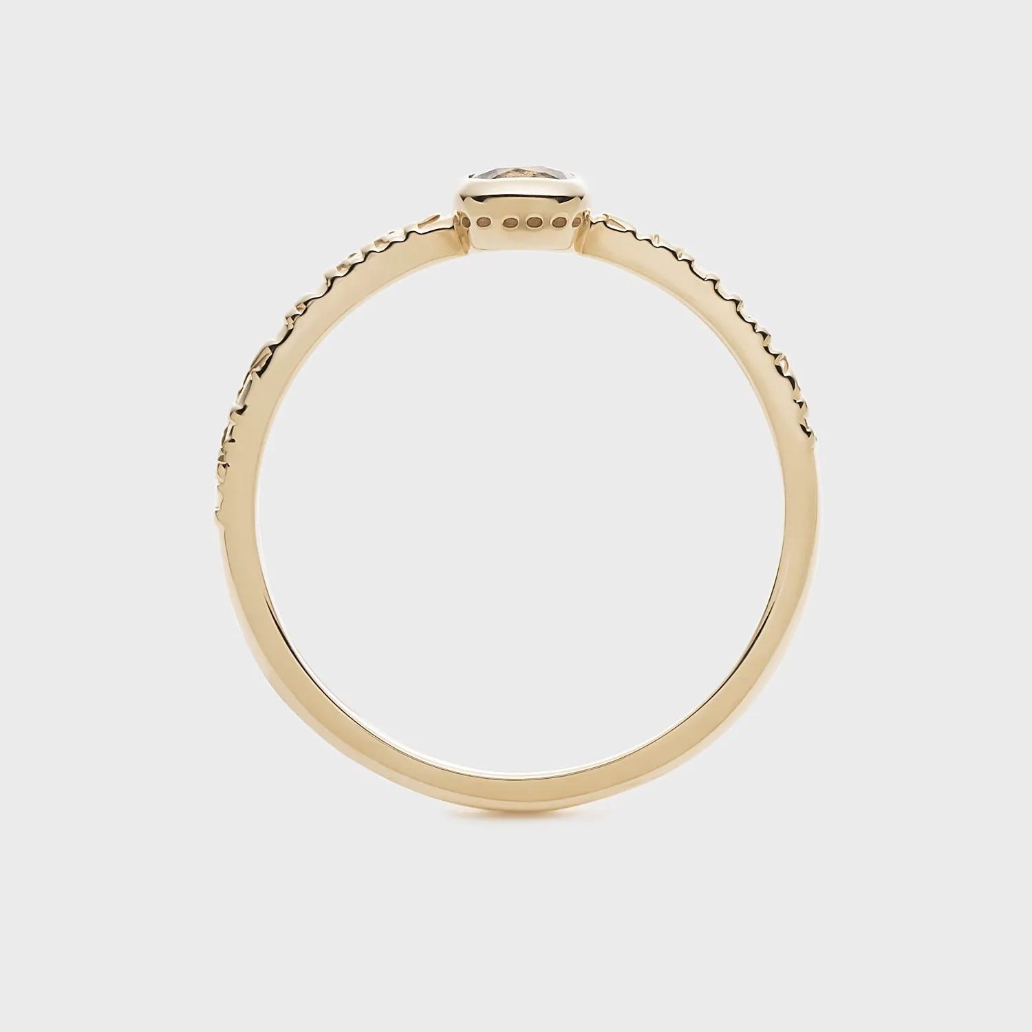 French Minimalist Labradorite Ring