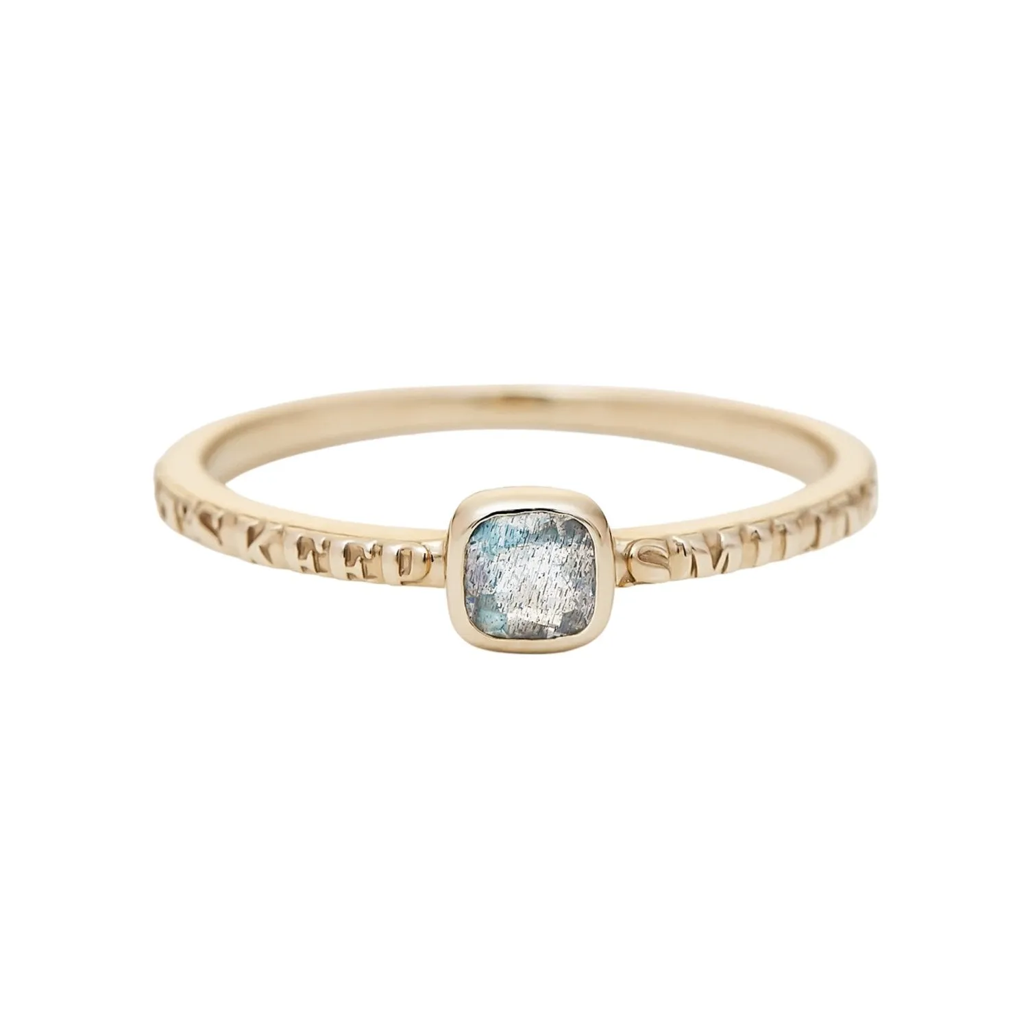French Minimalist Labradorite Ring