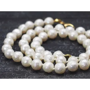 Fresh Water Pearl Knotted Necklace with Gold Filled Trigger Clasp