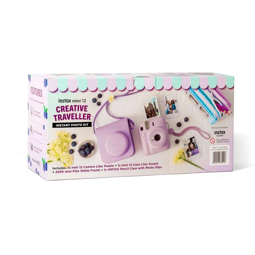 Fujifilm Instax Mini12 Creative Traveller Instant Photo Kit (Lilac Purple)