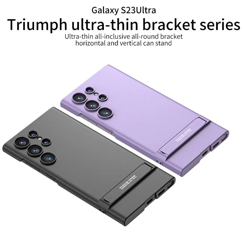 Full Coverage Ultra-thin Skin-friendly Matte Phone Case With Adjustment Bracket For Samsung Galaxy S23