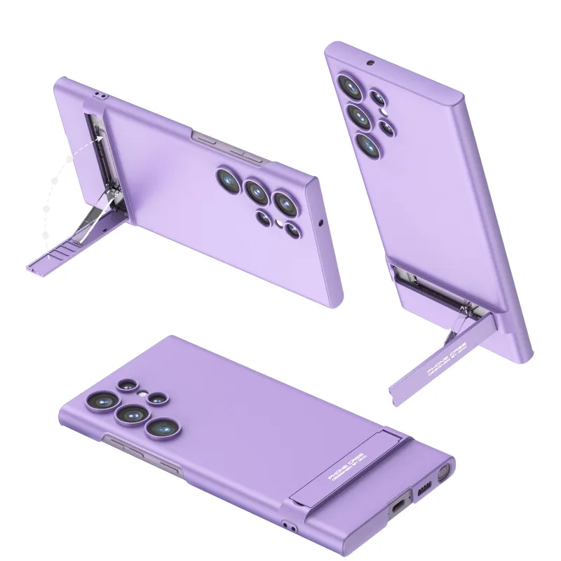 Full Coverage Ultra-thin Skin-friendly Matte Phone Case With Adjustment Bracket For Samsung Galaxy S23