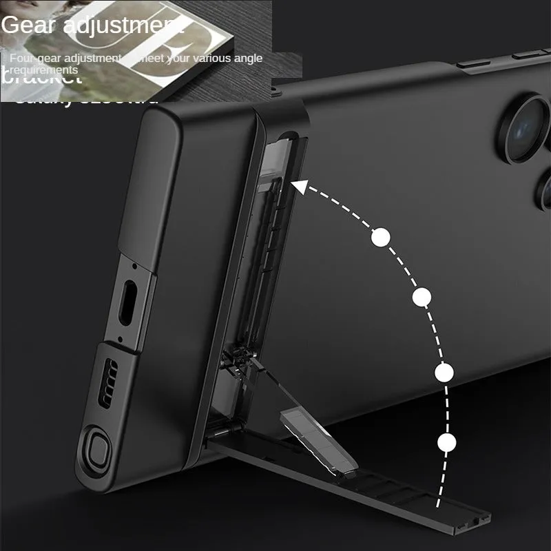 Full Coverage Ultra-thin Skin-friendly Matte Phone Case With Adjustment Bracket For Samsung Galaxy S23