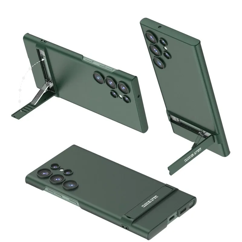 Full Coverage Ultra-thin Skin-friendly Matte Phone Case With Adjustment Bracket For Samsung Galaxy S23
