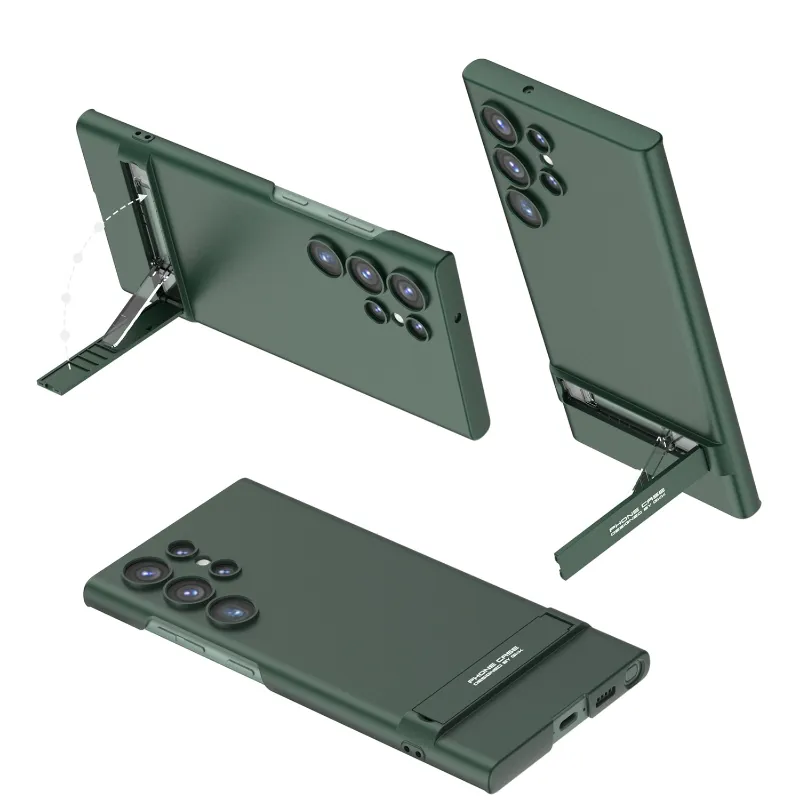 Full Coverage Ultra-thin Skin-friendly Matte Phone Case With Adjustment Bracket For Samsung Galaxy S23