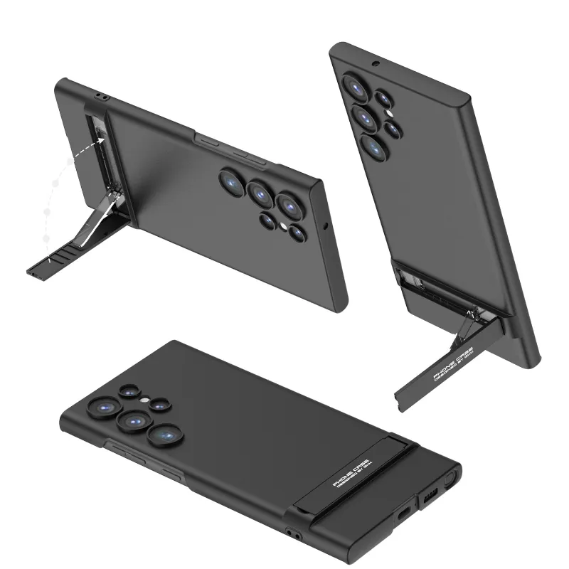 Full Coverage Ultra-thin Skin-friendly Matte Phone Case With Adjustment Bracket For Samsung Galaxy S23