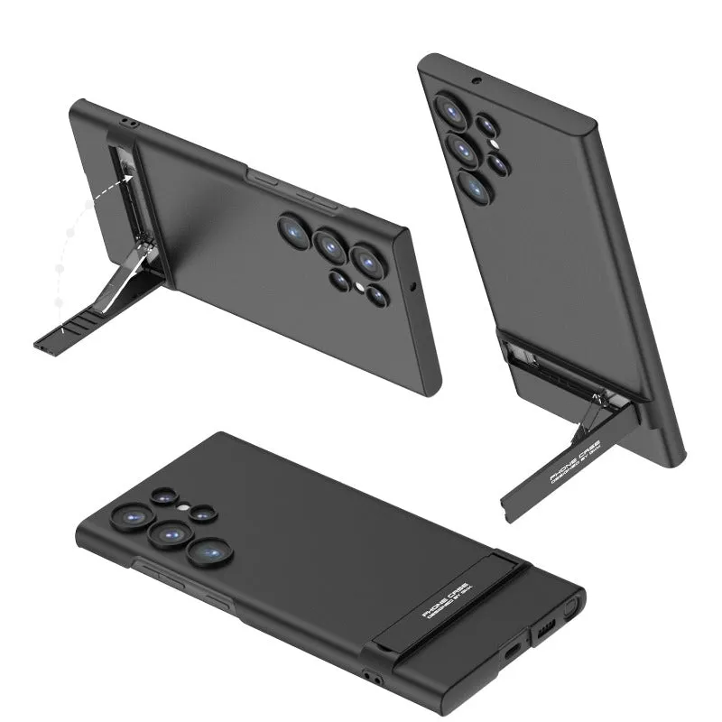 Full Coverage Ultra-thin Skin-friendly Matte Phone Case With Adjustment Bracket For Samsung Galaxy S23