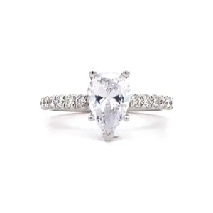 Gabriel & Co. White Gold Halo Round Diamond Engagement Ring er14649P4W44JJ.CSCZ