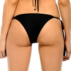 Gem Tassel Black Onyx Tie Side Bottom