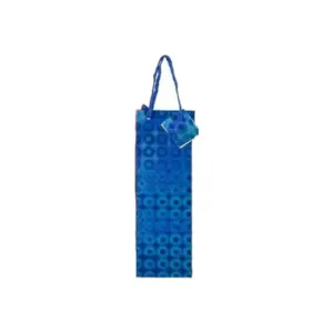 Gift Bottle Bag Hologram 10x33cm Gloss